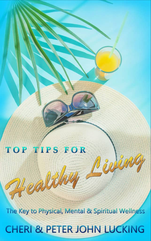 The Book cover for Top Tips for Healthy Living - Coming in the Spring of 2020 in time for the Beach Season plays on symbols and emotions