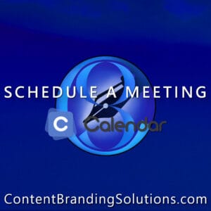 Schedule a meeting with CONTENT BRANDING SOLUTIONS marketing experts Cheri Lucking and peter Lucking